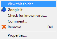 Context menu