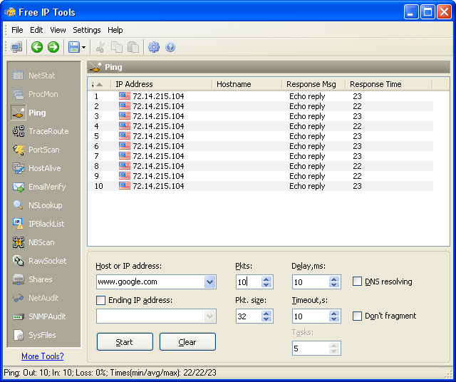 Free IP Tools 4.2 screenshot